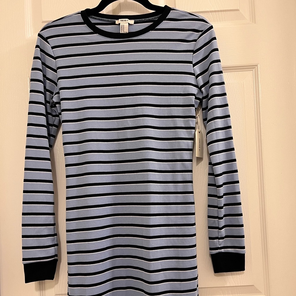 Long sleeve striped dress